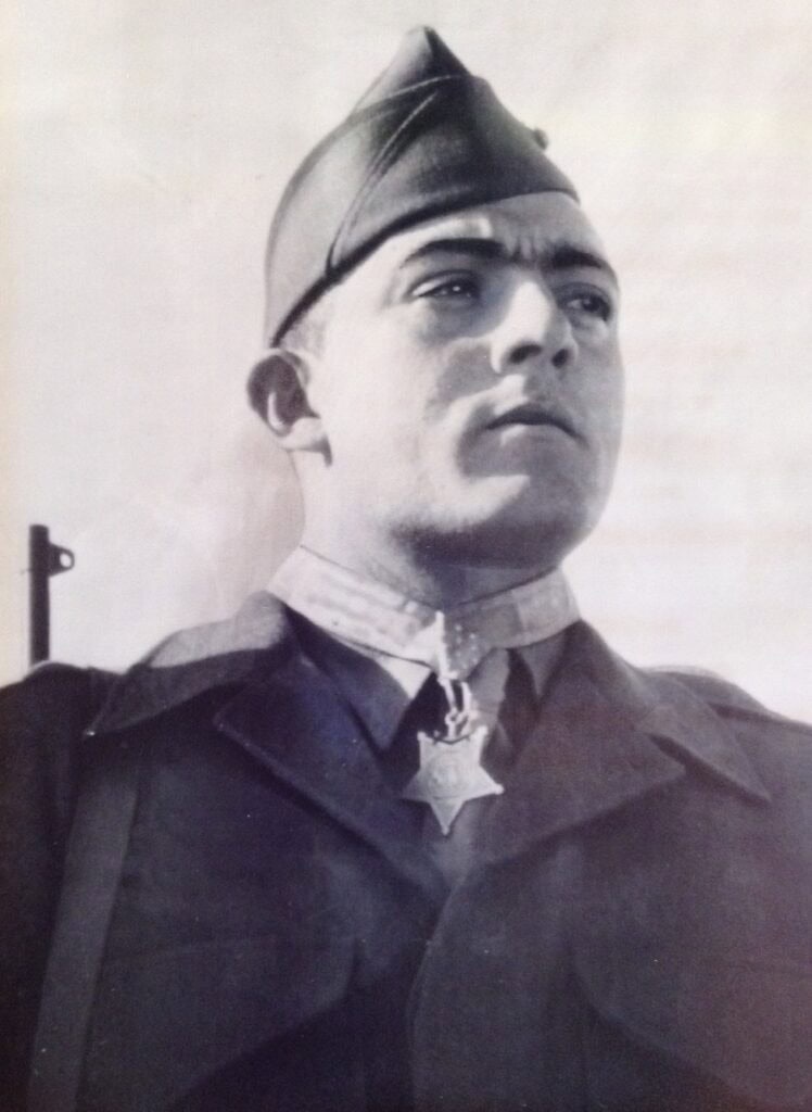 WWII Marine Corps soldier portrait, John Basilone Parade Day.
