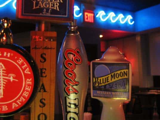 Coors Light beer bottle at Uncle Vinnie's Clam Bar in Raritan, NJ.